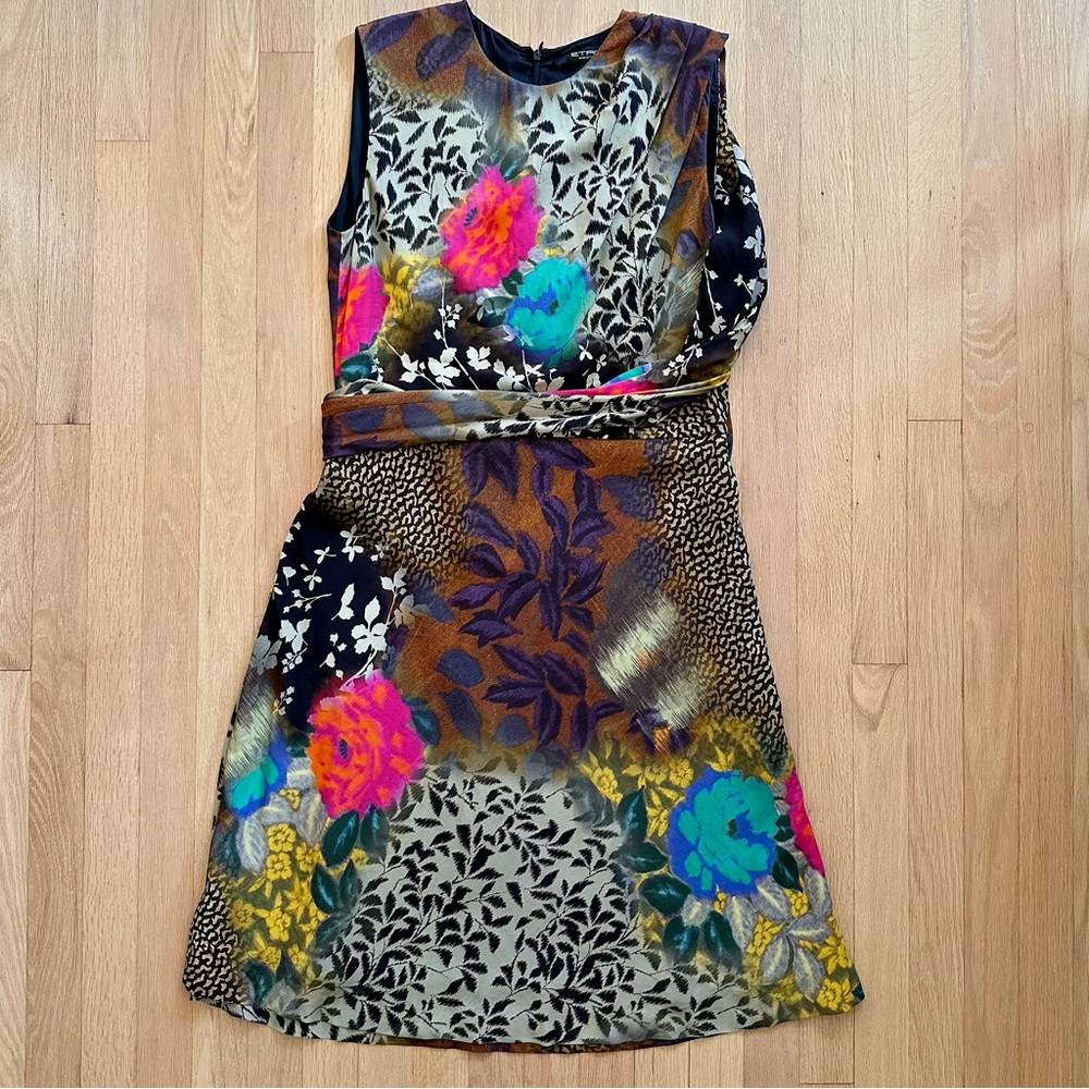 Etro - Patterned Sleeveless Cocktail Dress